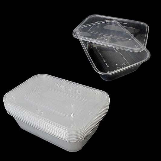 Plastic Food Takeaway Containers Oven and Microwave Safe 500ml 6 Pack 718338