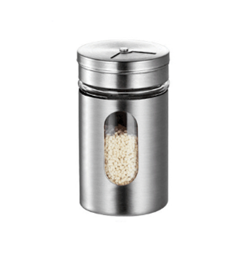 Stainless Steel Glass Salt Pepper Spice Jar 8 x 5cm 7019/6262