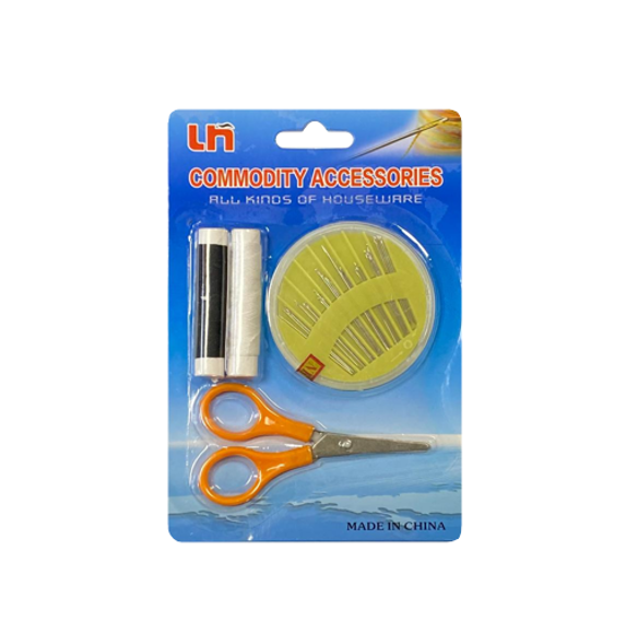 Sewing Kit Needle Set with Thread and Scissors 7096