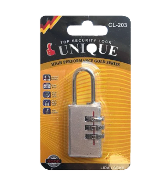 Metal Number Combination Padlock Assorted Colours 7160