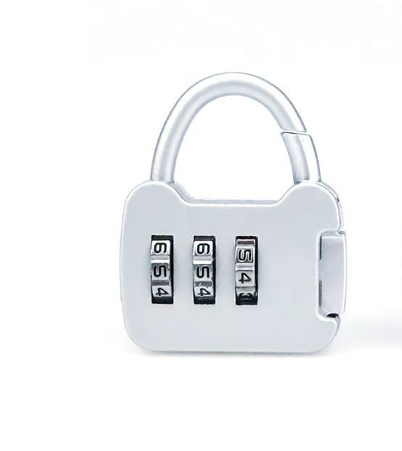 Metal Number Combination Padlock 4 x 2.5 cm Assorted Colours 7161