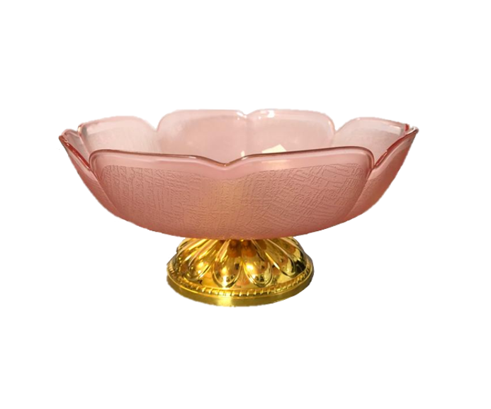 Plastic Flower Fruit Serving Bowl 27 x 10 cm Assorted Colours 7171