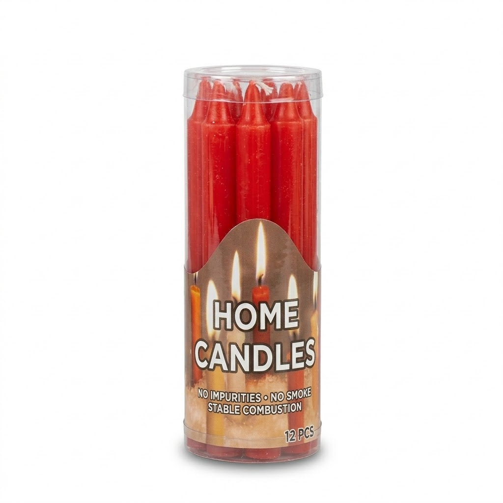 Candle Assorted Colours 5x5x12cm 105g – SKU 8154