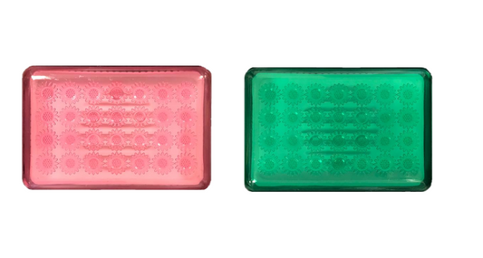 Plastic Bathroom Kitchen Soap Box Dish Holder Flower Design 12 x 8 x 5 cm Assorted Colours 7225