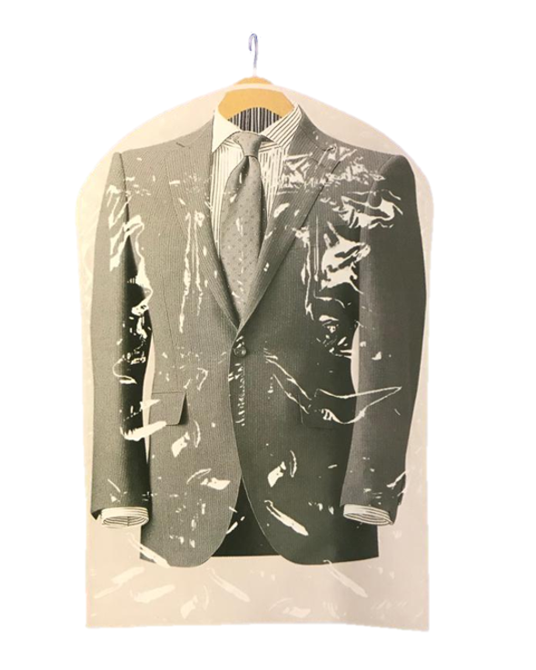 Plastic Transparent Clear Garment Suit Cover Clothing Bag 60 x 137 cm Pack of 2 7274