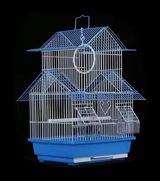 Metal Bird Cage 34 x 50 x 26 cm Assorted Colours 7286