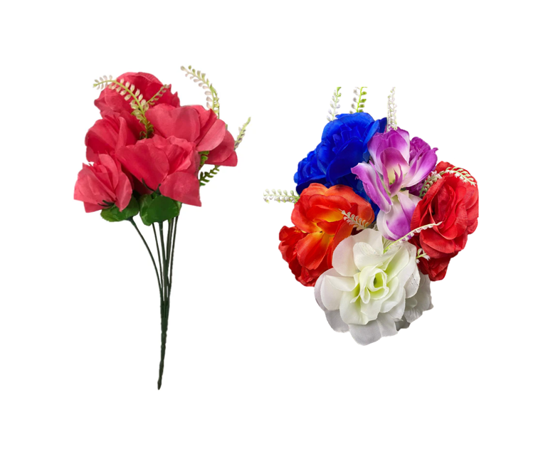Plastic Artificial Flowers Carnation Inspired 38 cm Assorted Colours 7319
