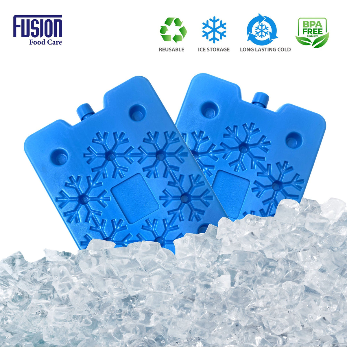 Freezer Ice Pack Block 24 x 15 x 1.3cm Pack of 4 Assorted Colours 7329