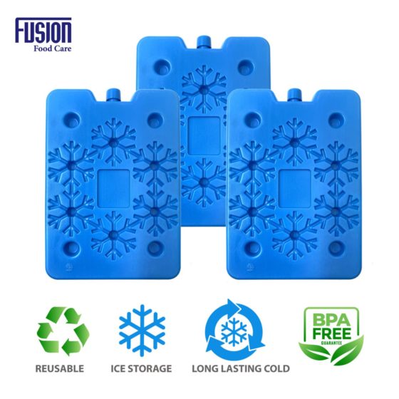 Freezer Ice Pack Block 24 x 15 x 1.3cm Pack of 4 Assorted Colours 7329