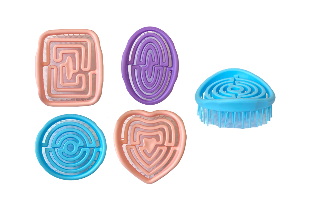 Plastic Mini Detangling Travel Hair Brush Comb 8cm Assorted Designs and Colours 7387