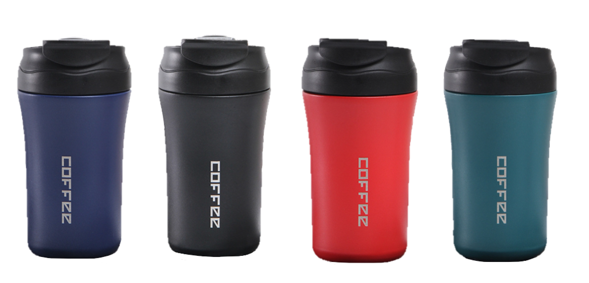 Stainless Steel Coffee Travel Cup Tumbler 15 x 7.5 cm Assorted Colours 7393