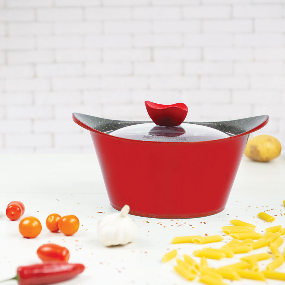 SQ Professional Caia Die Cast Stock Pot Set of 3 Red P97101 / 7423