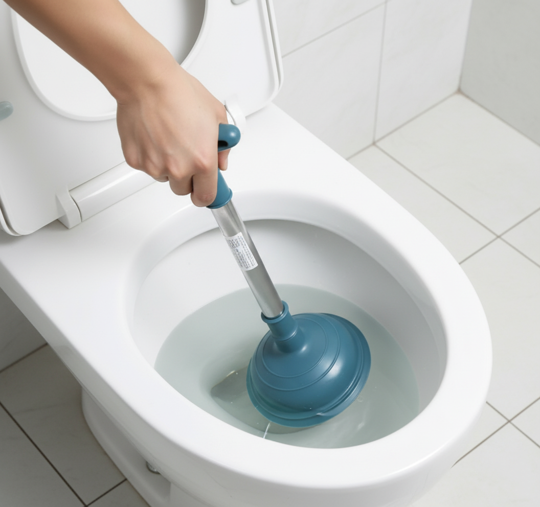 Metal Toilet Plunger 29 cm Assorted Colours 7451