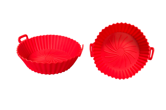 Kitchen Silicone Baking Air Fryer Paper Liner with Handles Round 16 cm Assorted Colours 7630