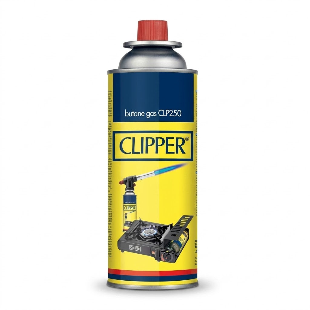 Clipper 400ml Butane Gas Canister, 20x7x7cm, 326g – SKU CLP250
