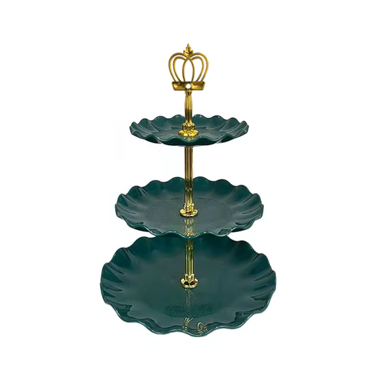 Plastic 3 Tiered Patisserie Afternoon High Tea Dessert Cake Stand 35 cm Assorted Colours 7655