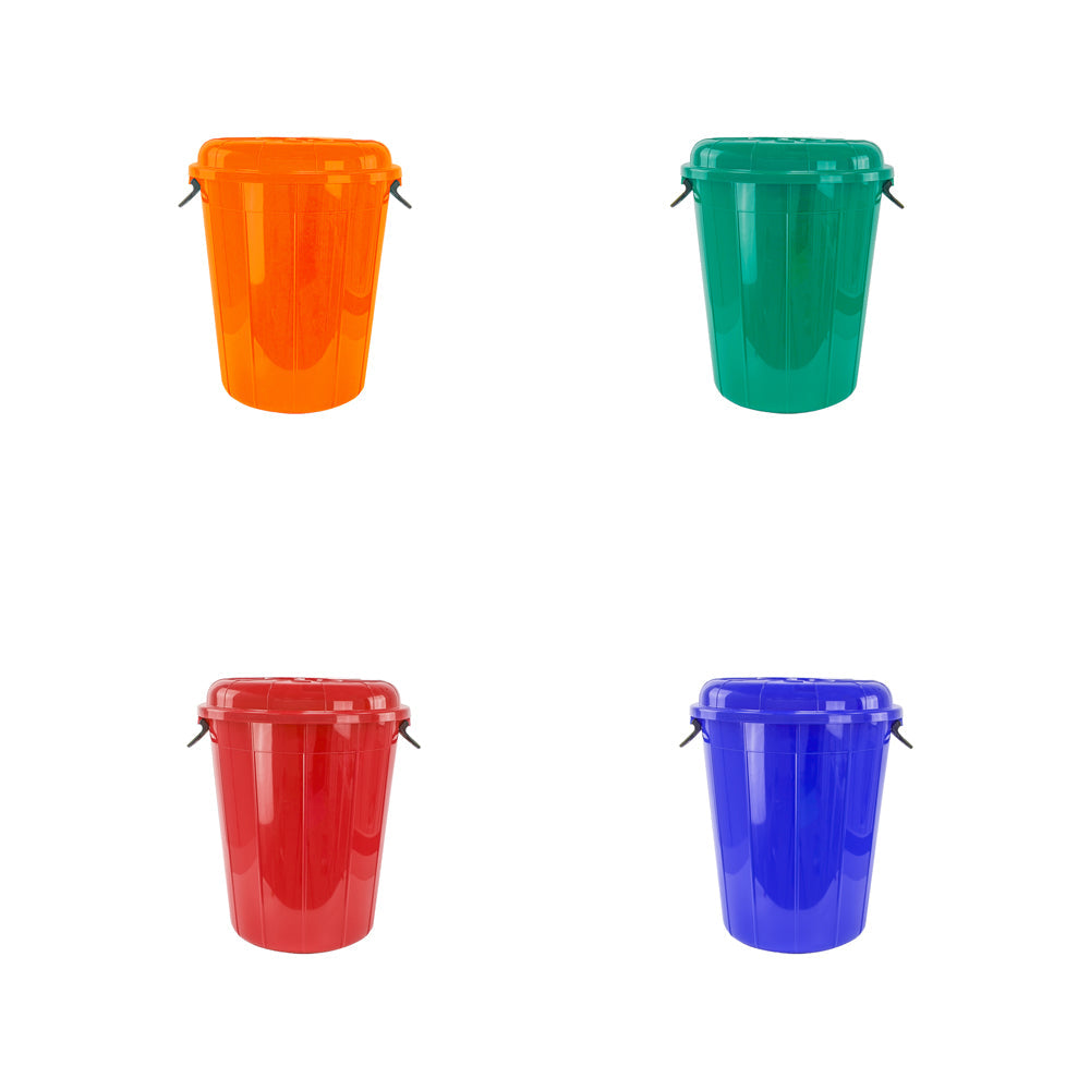 Plastic Eco Storage Drum Bin Bucket with 2 Side Handles 40L Assorted Colours 7704/Eco4000