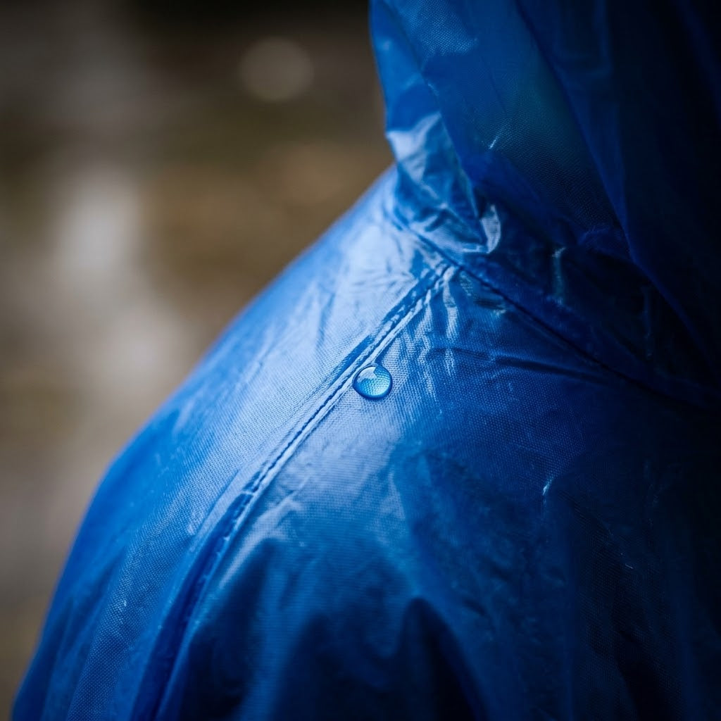 Adult Waterproof Plastic Poncho Raincoat 52" x 80" Assorted Colours SKU 4838