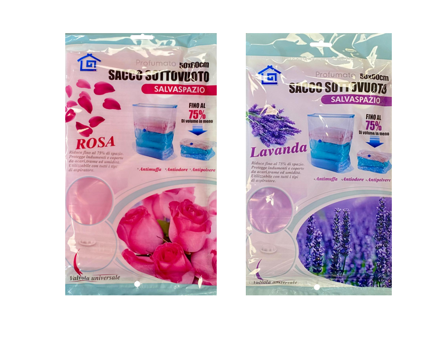 Floral Scented Clothes Storage Compressed Air Vacuum Bag 50 x 60cm Assorted Scents 7843