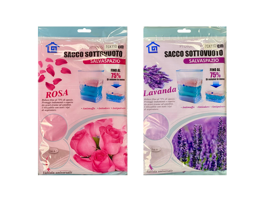 Floral Scented Clothes Storage Compressed Air Vacuum Bag 70 x 110cm Assorted Scents 7845
