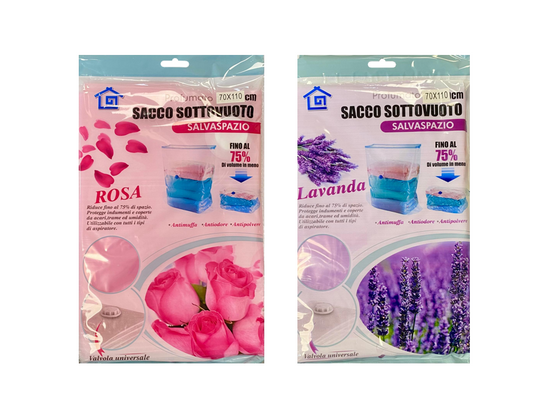 Floral Scented Clothes Storage Compressed Air Vacuum Bag 70 x 110cm Assorted Scents 7845