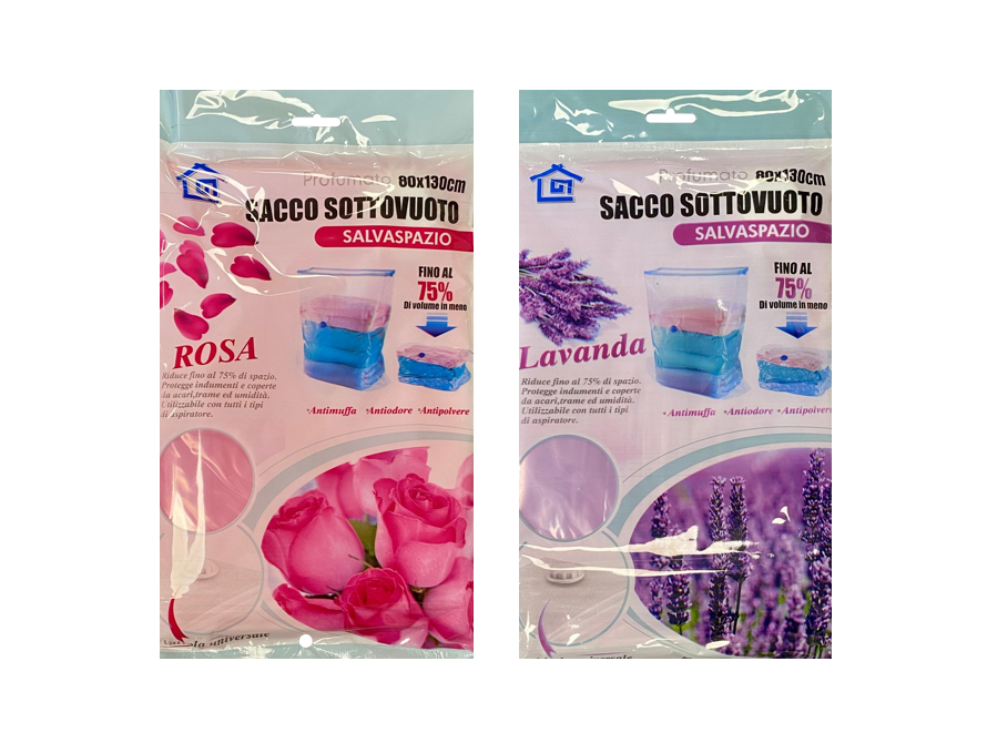 Floral Scented Clothes Storage Compressed Air Vacuum Bag 80 x 130cm Assorted Scents 7846