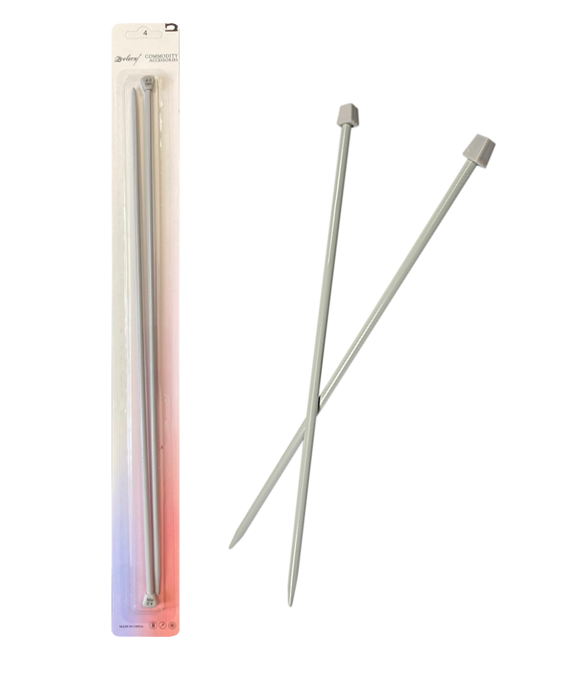 Plastic Knitting Needles 4mm Pack of 2 7858