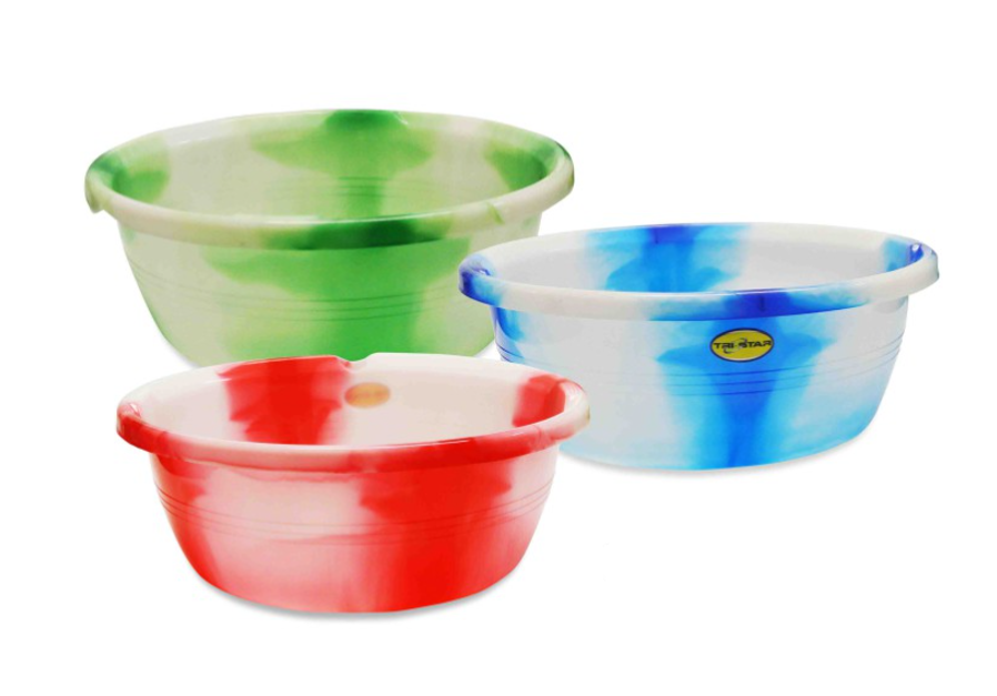 DC Plastic Washing Bowl Basin Tub Tie Dye 14" Assorted Colours 7780 / 7750