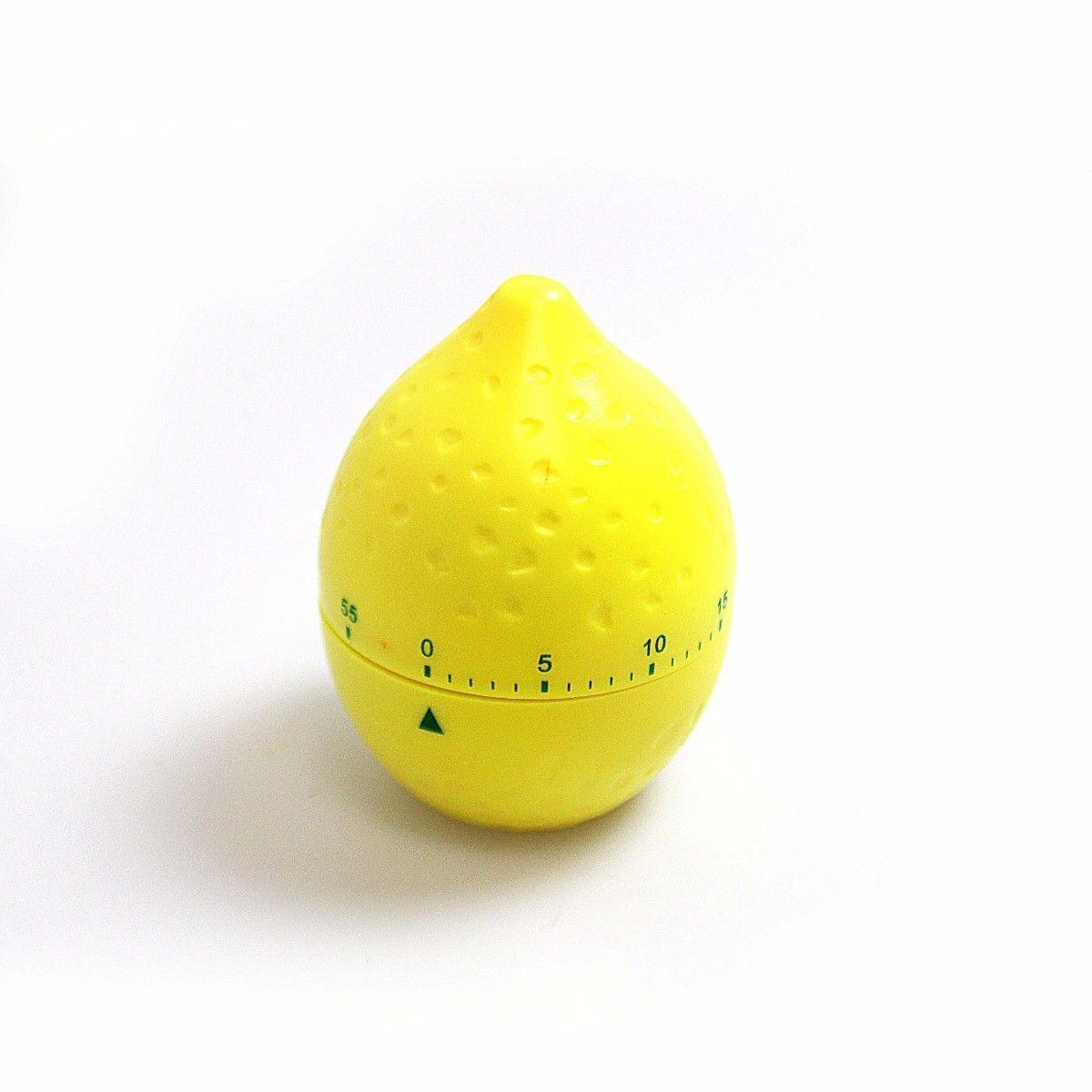 Plastic Lemon Shaped Kitchen Cooking Timer 60 Minutes 8cm 7874