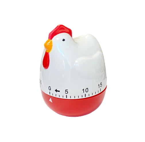 Plastic Chicken Shaped Kitchen Cooking Timer 60 Minutes 9.5cm 7875