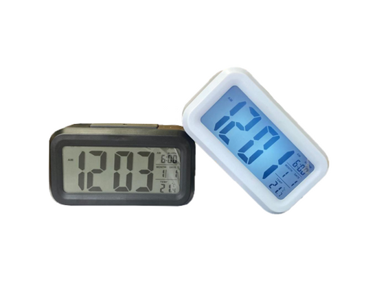 Bedroom LCD Digital Display Alarm Clock 14 x 7.5 x 4.7cm Assorted Colours 7909