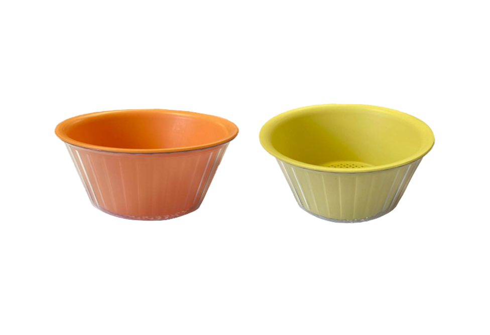 Plastic Round Fruit Washing Basin Bowl with Strainer 16 x 16 x 7cm Assorted Colours 7917