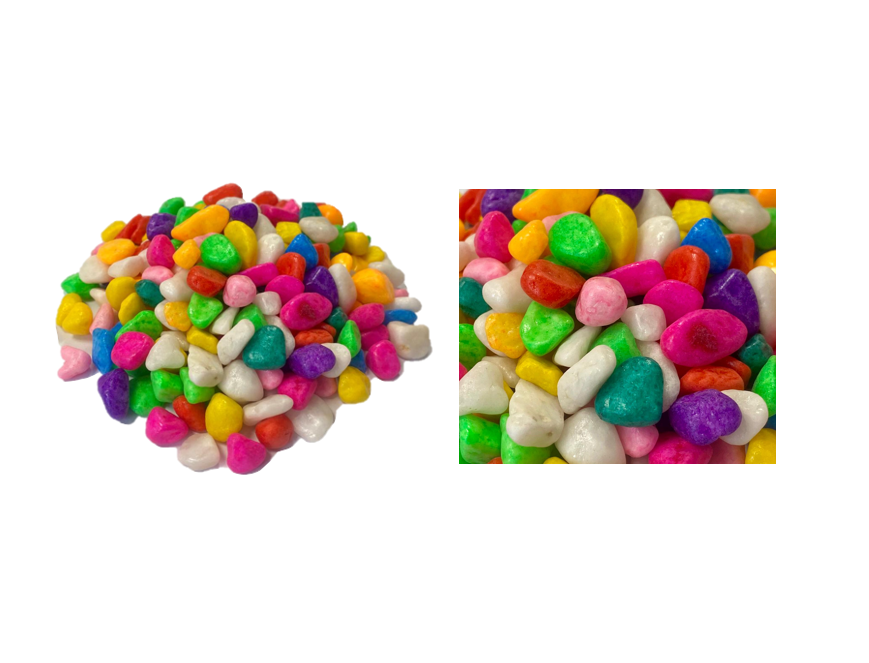 Bag of Small Aquarium Fish Tank Coloured Stones Assorted Sizes 4479 / 7925