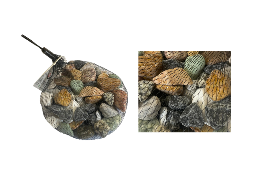 Bag of Mixed Aquarium Fish Tank Stones Rocks Assorted Colours and Sizes 4481 / 7927