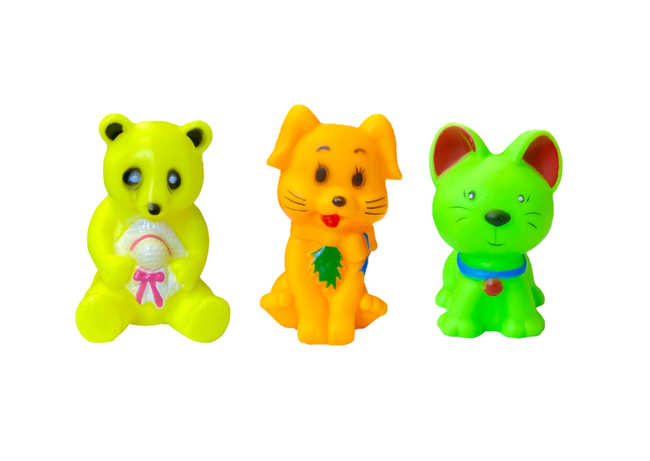 Pet Dog Toy Squeaky Animal 7.5 - 9.5cm Assorted Colours and Designs 7939