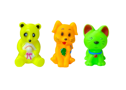 Pet Dog Toy Squeaky Animal 7.5 - 9.5cm Assorted Colours and Designs 7939
