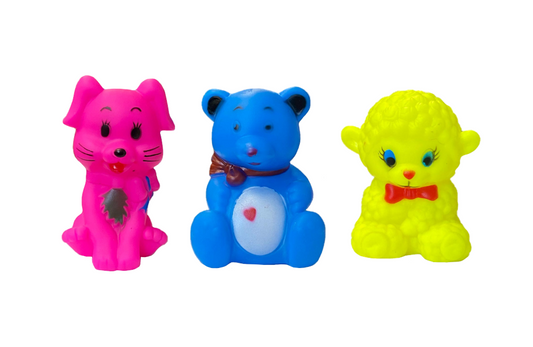 Pet Dog Toy Squeaky Animal 7.5 - 9.5cm Assorted Colours and Designs 7939
