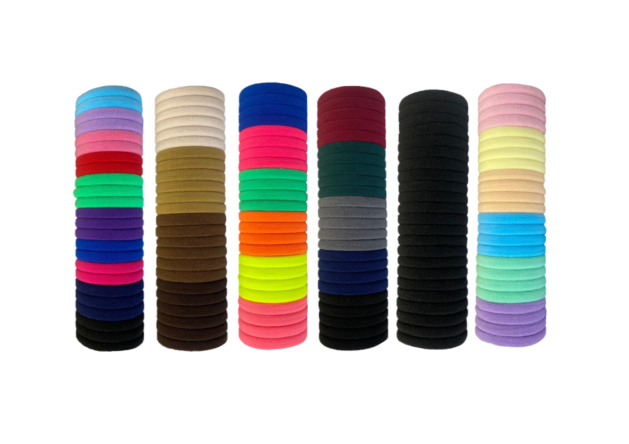 Pack of Elastic Hair Tie Bobbles Assorted Colours 7943