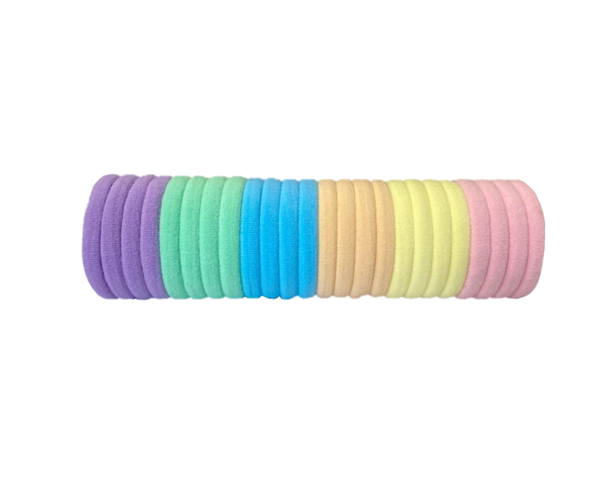Pack of Elastic Hair Tie Bobbles Assorted Colours 7943