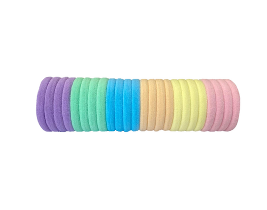 Pack of Elastic Hair Tie Bobbles Assorted Colours 7943