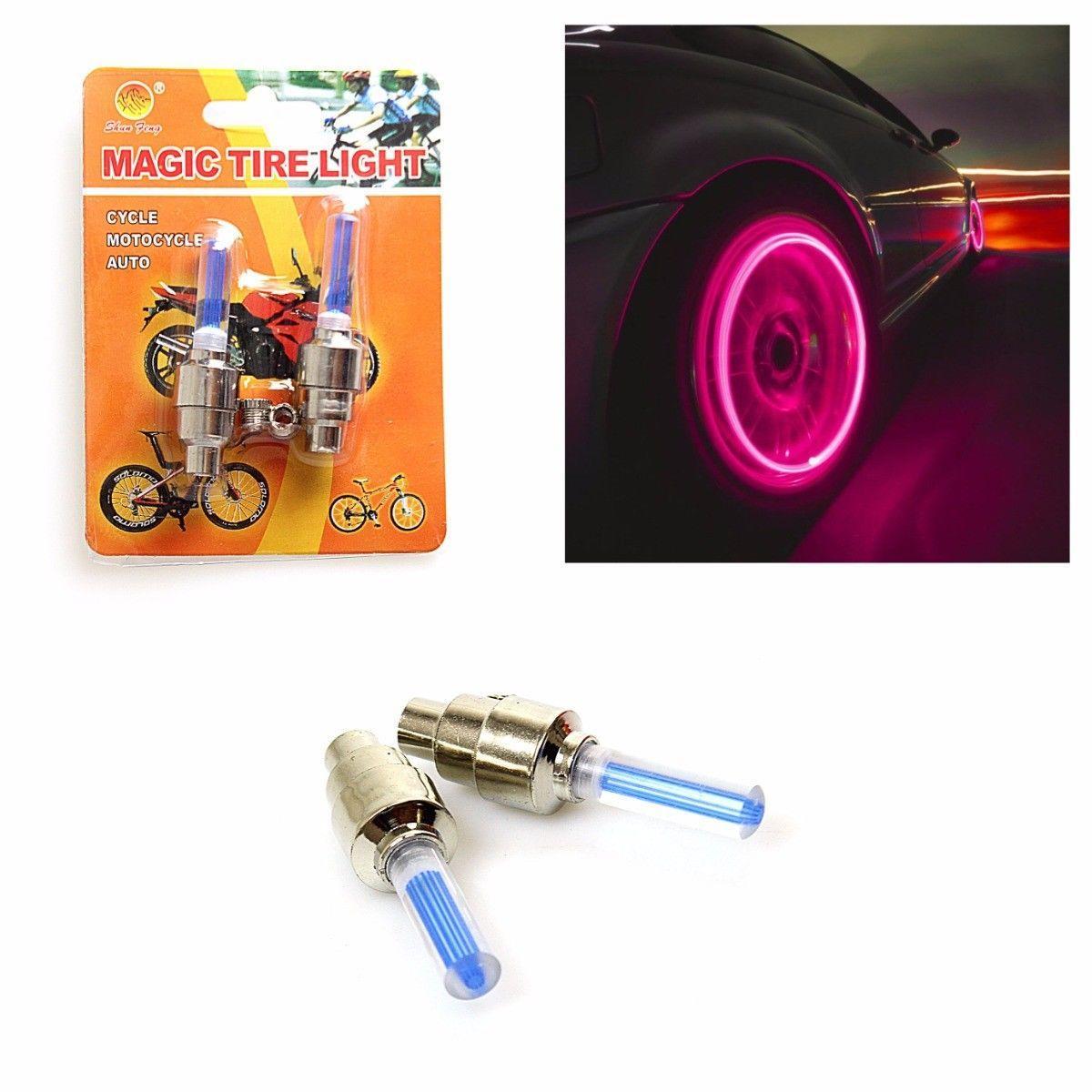 Magic Bike Bicycle Tyre Wheel Light 5.8cm Pack of 2 Assorted Colours 7961