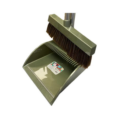 Large and Extra Wide Plastic / Metal Long Handle Dustpan and Brush Set 85 / 96cm Assorted Colours 7972