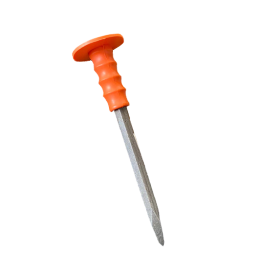 Large Manual Cross Cut Tip Chisel with Rubber Grip 18 x 300mm 7977