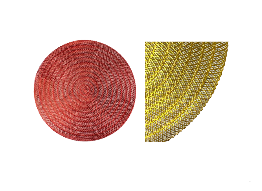 Round Table Centre Placemat with Scalloped Edge 38cm Assorted Colours 7987