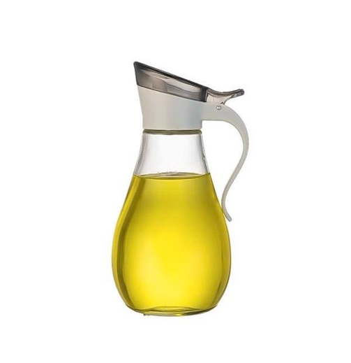 Glass Olive Oil Vinegar Sauce Dispenser Pouring Bottle with Plastic Top 380ml Assorted Colours 8018 (Parcel Plus Rate)
