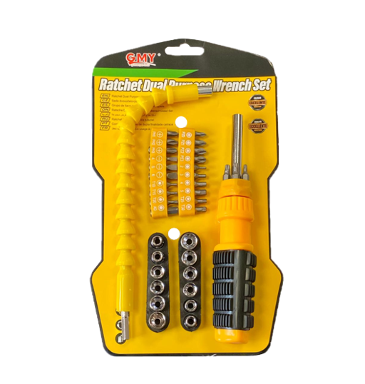 Multipurpose Ratchet Screwdriver Wrench Socket Tools Set 19.5cm 8037