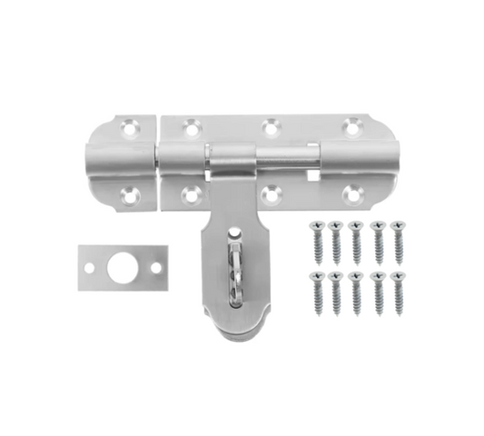 Stainless Steel Tower Door Bolt with Screws 4" 8042