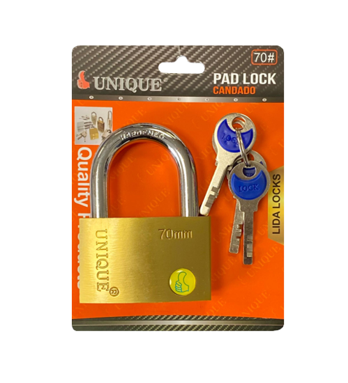 Metal Padlock Security Lock with Keys 70mm 8061
