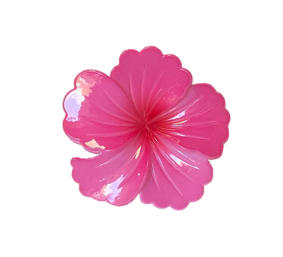 Plastic Tropical Hibiscus Flower Hair Claw Clip 8cm Assorted Colours 8067