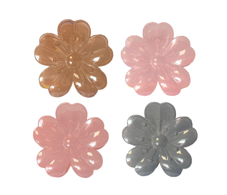 Plastic Tropical Flower Hair Claw Clip 8cm Assorted Colours 8068